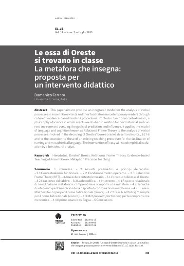 Prima pagina dell'articolo su EL.LE