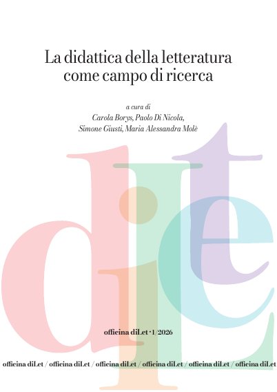 La didattica della letteratura come campo di ricerca, copertina